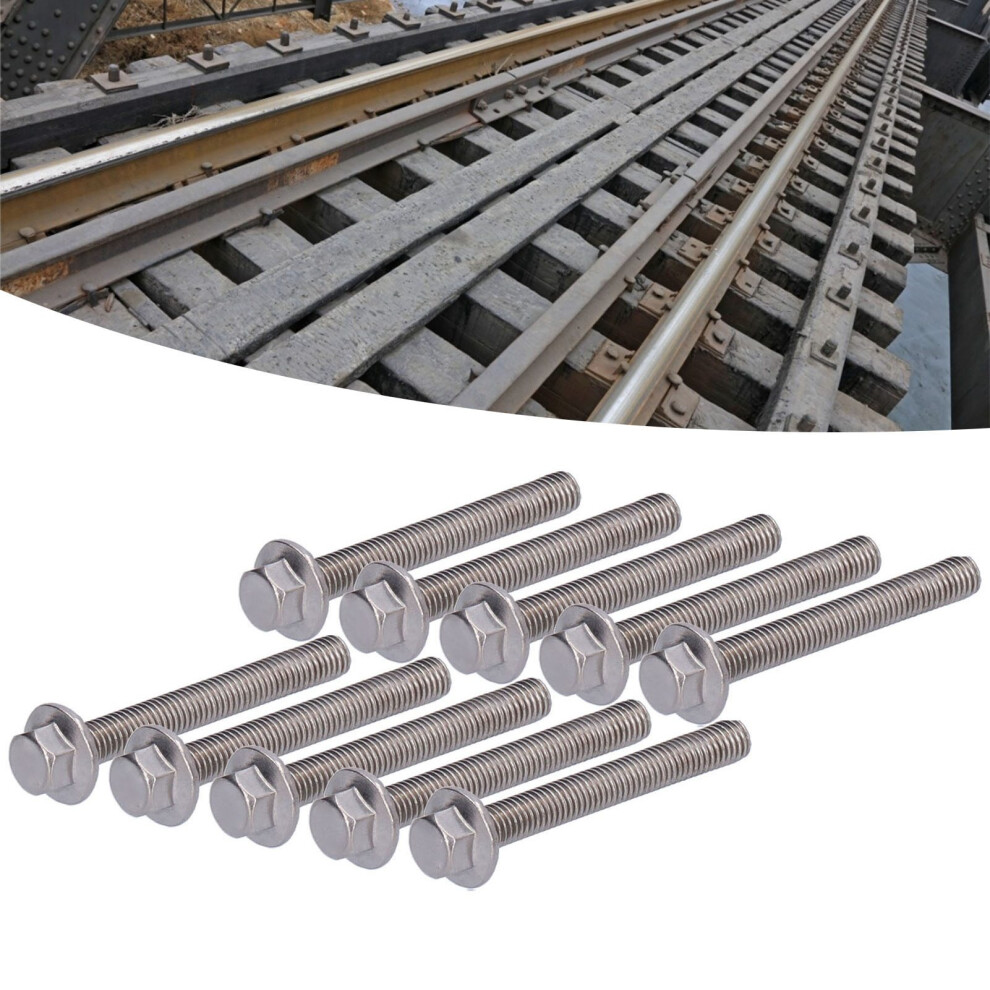 10pc Flanged Hex Bolts 304 A2-70