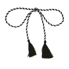 Farfi1Pc Tenda a frange con cordoncino decorativo per finestre, colore nero