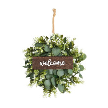 Guirlanda de eucalipto verde Zriyin, guirlanda artificial de folhagem de eucalipto para o Dia de Ação de Graças, B