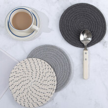 Tswift Runder Platzset im Angebot, 3er-Set, verdickte Tablettmatte, Isoliermatte, Wasserkochermatte, Schüsselmatte, Isoliermatte, runde Matte, für