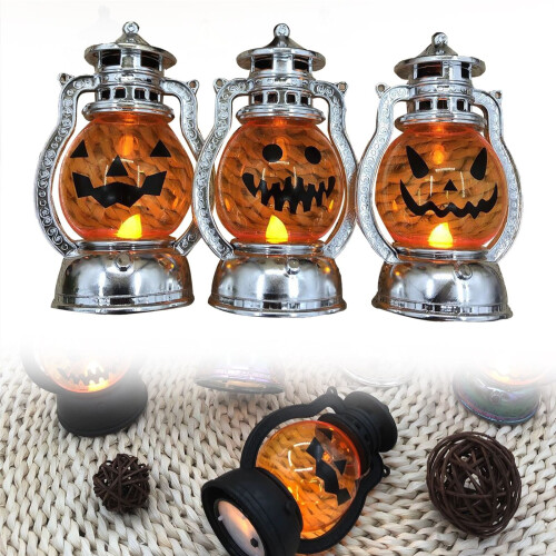 WinysinHalloween Διακοσμητική Κολοκύθα Vintage Πασχαλινό Πλαστικό Ηλεκτρονικό Κερί Χειρός