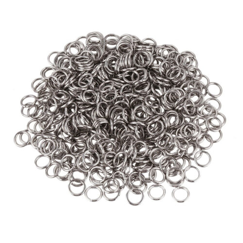 500 offene Edelstahl-Binderinge, 7 mm Durchmesser