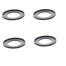 4x Kameraobjektivfilter-Adapterring 49 mm auf 77 mm, Schwarz