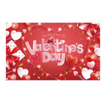 IMCBSTT Valentijnsdag Achtergrond Banner Liefdeshart Decoraties Fotografie Achtergrond voor Valentijnsdag 71x43,3 inch