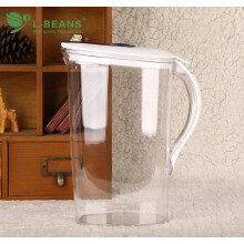 Carafe à eau Delaman, grande capacité (2,1 L), bouteille d'eau transparente en plastique, pour eau froide ou chaude, avec couvercle, usage