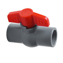 Kula PVC, kompaktowy uchwyt T z zaworem odcinającym dopływ wody, armatura hydrauliczna do sprzętu basenowego, szara, 25 mm