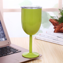 Lyxigt 280 ml vinglas i rostfritt stål - Dubbelväggigt vakuumisolerat tumbler med fot, kompatibelt med vinälskare - Perfekt för baren, hemmet,