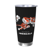 Bengals Football Team60 cl termosmugg i rostfritt stål med lock och sugrör - kompatibel med mugghållare i bilen, varma och kalla drycker