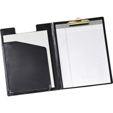 Lot de 2 supports de bloc-notes 252610 avec clip en laiton, format lettre 9-1/2 po x 5/8 po x 12-1/2 po, noir