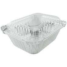 VEZEE1-lbs engangs aluminiums aflang folieform 50 stk. med kuppellåg