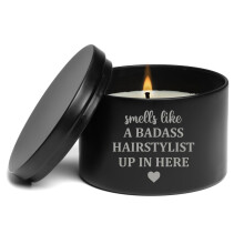 Duftlys gave 8oz med låg dufter sjovt som frisør til frisør (lavendel - sort)