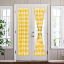Buffalo Check Door Curtain Panel Yellow 25x72 in