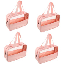 Transparent cosmetic bag set PVC 4-piece
