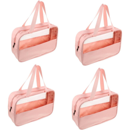 Transparent cosmetic bag set PVC 4-piece