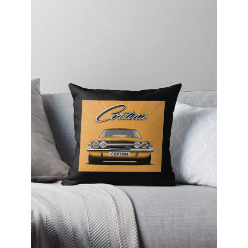 ALMUS Ford Cortina Mk3GXL Πορτοκαλί Κλασικά Καλύμματα Μαξιλαριού Αυτοκινήτου με Εκτύπωση