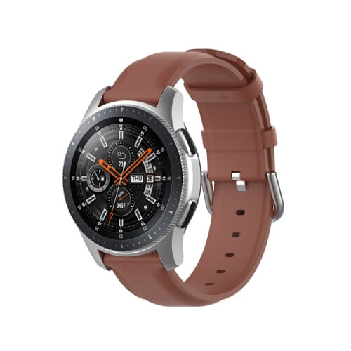 Γνήσιο δερμάτινο λουράκι συμβατό με Huawei Watch GT/GT2 46mm/GT2Pro σε καφέ χρώμα
