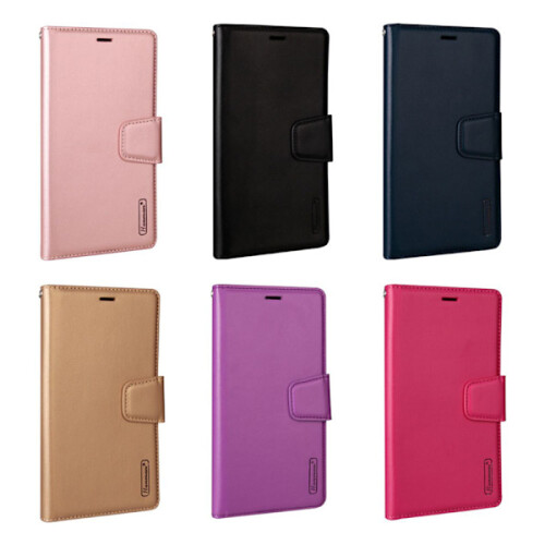 Capa carteira bem projetada (Hanman) - compatível com Samsung Galaxy A21S Roxo