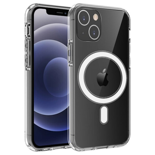 Compatible con iPhone 13 - Elegante funda protectora magnética transparente