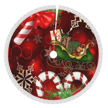 Kerstboomrok 91 cm, winterse kerstboommat, kerstboomrok voor rustieke kerstversiering