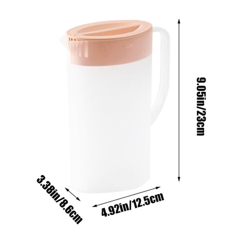 Water pitcher with lid for iced tea lemonade hot drinks 2