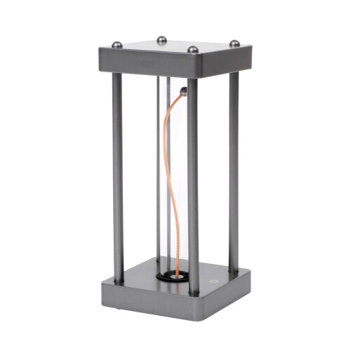 Luminária noturna retangular diferenciada com linhas curvas, USB, para casa, quarto ou mesa, ambiente sofisticado e compacto.