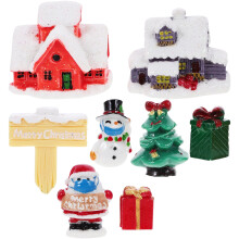 Ensemble de mini-figurines de Noël Gymnture pour jardin féerique et boules à neige à faire soi-même