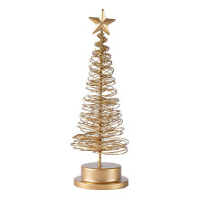 Algemene opruimingsverlichting, kleine LED-kerstboom met decoratieve sterren, puntige kerstverlichting, smeedijzeren kerstboomverlichting, vijf