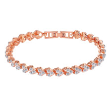 CHGBMOK Gullbelagt kubisk zirkonia armbånd Klassisk tennisarmbånd, kjærlighetsdiamantarmbånd for kvinner, morsdagsgave