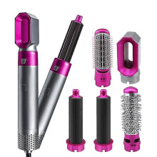 5-in-1-Haarstyler, elektrischer Haartrockner, Lockenstab, Glätteisen, Föhnbürste, Trockenset, Rose UK