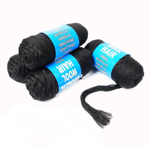 Kiibsot1/4/8Rolls100% ακρυλικό νήμα από βραζιλιάνικο μαλλί για αφρικανικές