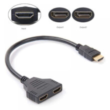 Adaptérový konvertor 1080P HDMI samec na duálny HDMI samica, 1-2-cestný rozbočovací kábel pre DVD prehrávače/PS3/HDTV/STB a väčšinu LCD