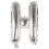 Bokstavballong Silver80cm Stor H 1