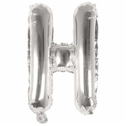 Bokstavballong Silver80cm Stor H
