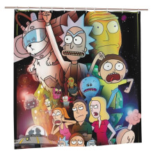Rick and Morty shower curtain 72x72 in waterproof blackout