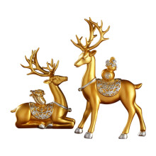 Weihnachtsabverkauf! Zeceouar2Pc Hirschstatue, passend für Schreibtischdekoration, symbolträchtige Skulptur für Büroregale