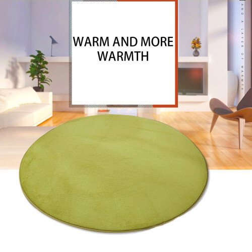 ADVEN round plush carpet 60cm silver gray 1