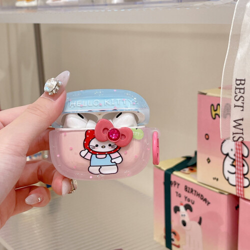 Capa protetora com estampa de gatinho, compatível com Apple AirPods 4 e AirPods Pro de 2ª geração.