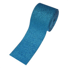 Panglică de Crăciun HEVIRGO, 4 cm, cu sclipici, multicoloră, rezistentă la rupere și anti-decolorare, compatibilă cu ambalajele pentru bradul
