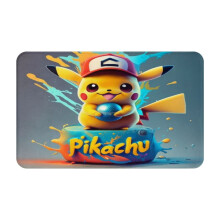 Covoraș de ușă Pikachu, covor lavabil antiderapant pentru interior și exterior, 20x31,5 inci, decor pentru casă de vacanță pentru baie,