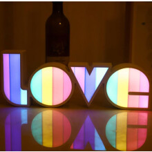 Letreros de neón LED LINLIN Love, luz nocturna, luces de neón, letrero luminoso, lámpara de neón, luces nocturnas Love, funciona con pilas y USB.