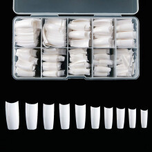 Limei French acrylic false nail tips white 500 pcs 10 sizes