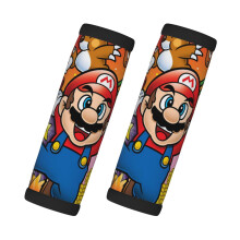 2er-Set Reiseaccessoires mit Super Mario-Motiv für Damen und Mädchen: Personalisierte Gepäckgriffe, rutschfeste Türgriffschutzhüllen