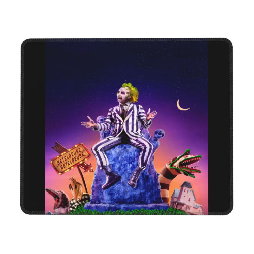 Beetlejuice gummimusemåtte med låsekant, skrivebordsmåtte, skrivemåtte, multikode-spilmåtte, musemåtter til computere, bærbar computer,