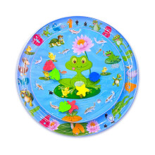 Tapete Sensorial Aquático Inflável Luckyy de 65cm x 65cm, Centro de Atividades para Bebês de 3 a 12 Meses, Compatível com o Desenvolvimento e