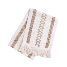 PAVEOS Tischdecken im Ausverkauf: Rustikaler Boho-Tischläufer mit Fransen für Küche, Haushalt, Esszimmer, Hochzeitsdekoration, Beige