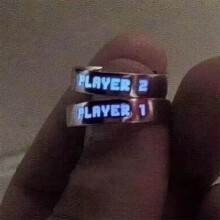 Bague lumineuse RSAMD pour couple, ouverture créative, ajustable, assortie, pour le jeu, RiJO-1