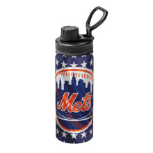 New York Mets Wasserflasche, 532 ml Edelstahl-Isolierbecher mit Deckel, doppelwandiger Vakuum-Reisebecher, kompatibel mit [falls vorhanden]