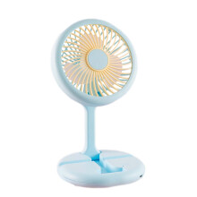 Kleiner, faltbarer, USB-aufladbarer Handventilator mit Handyhalterung und Tischventilator