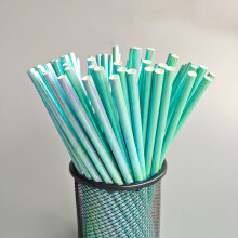 LWZWM wegwerp rietjes, buigbaar, papier en plastic, 100 stuks