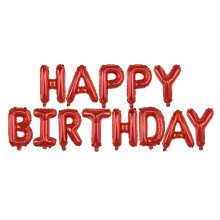 Selbstaufblasende Happy Birthday Ballons Girlande, 16 Zoll Buchstaben aus Folie zur Dekoration von Zuhause, Küche, Hochzeit und Party (B)